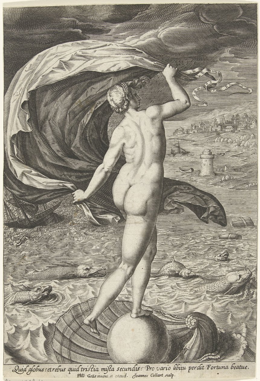 Fortuin (Fortuna) av Jan Collaert (II)