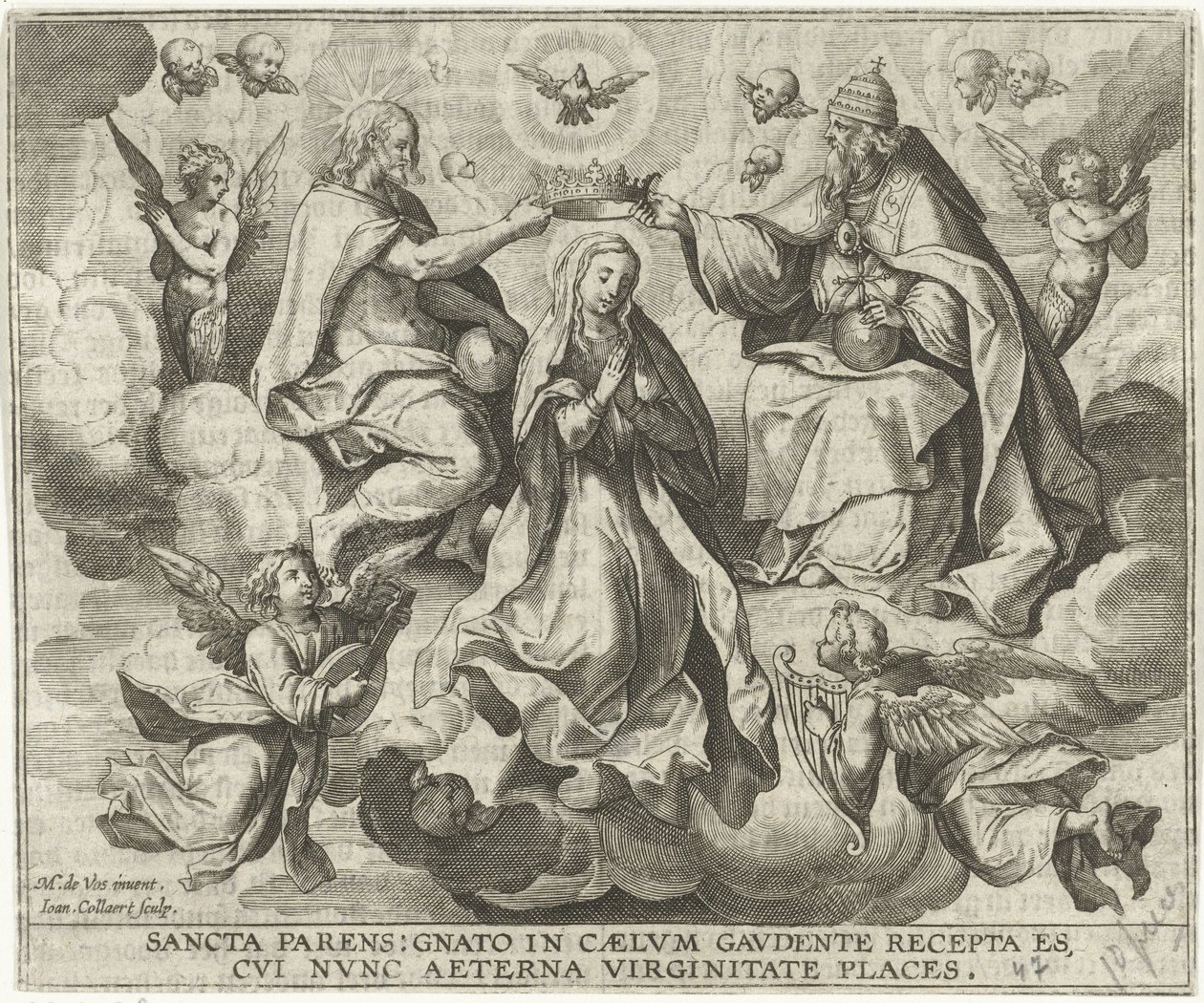 Kroning av Maria av Jan Collaert (II)