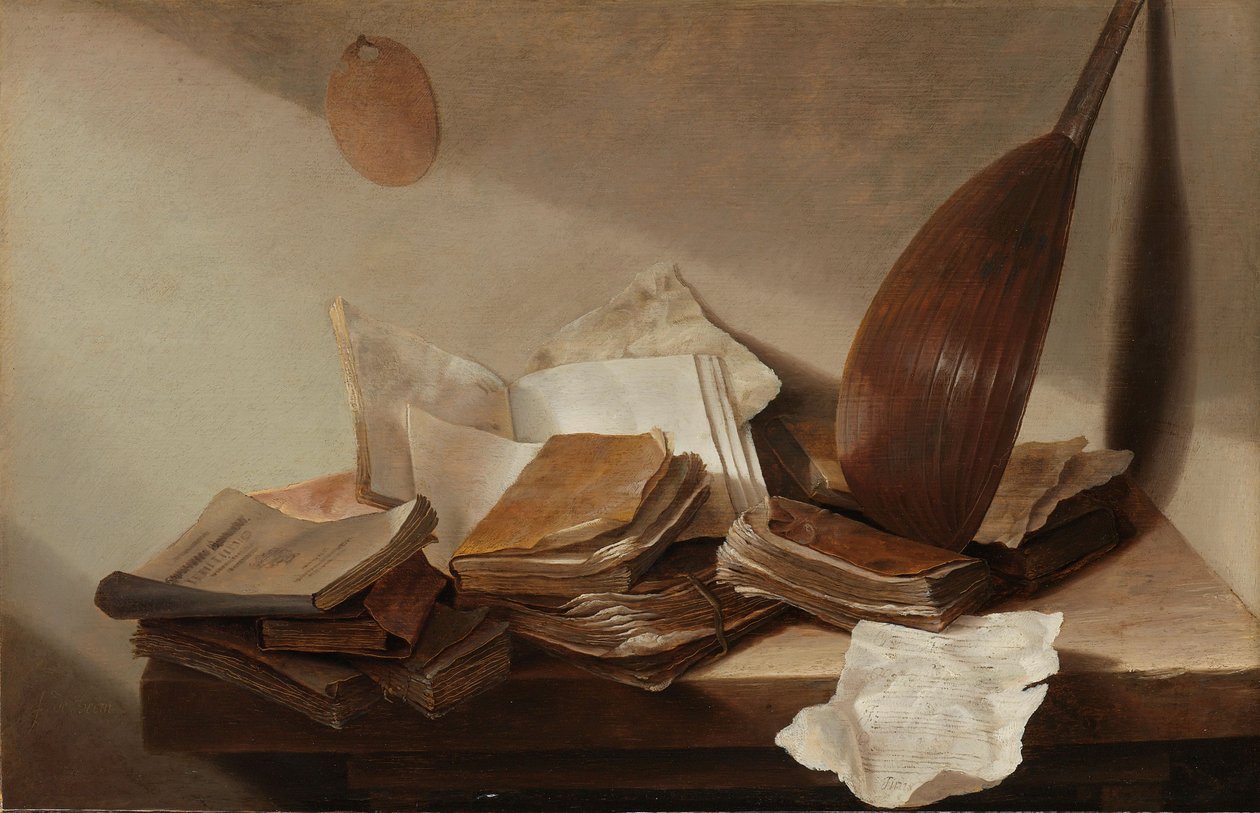 Stilleben med bøker, 1625-30 av Jan Davidsz de Heem