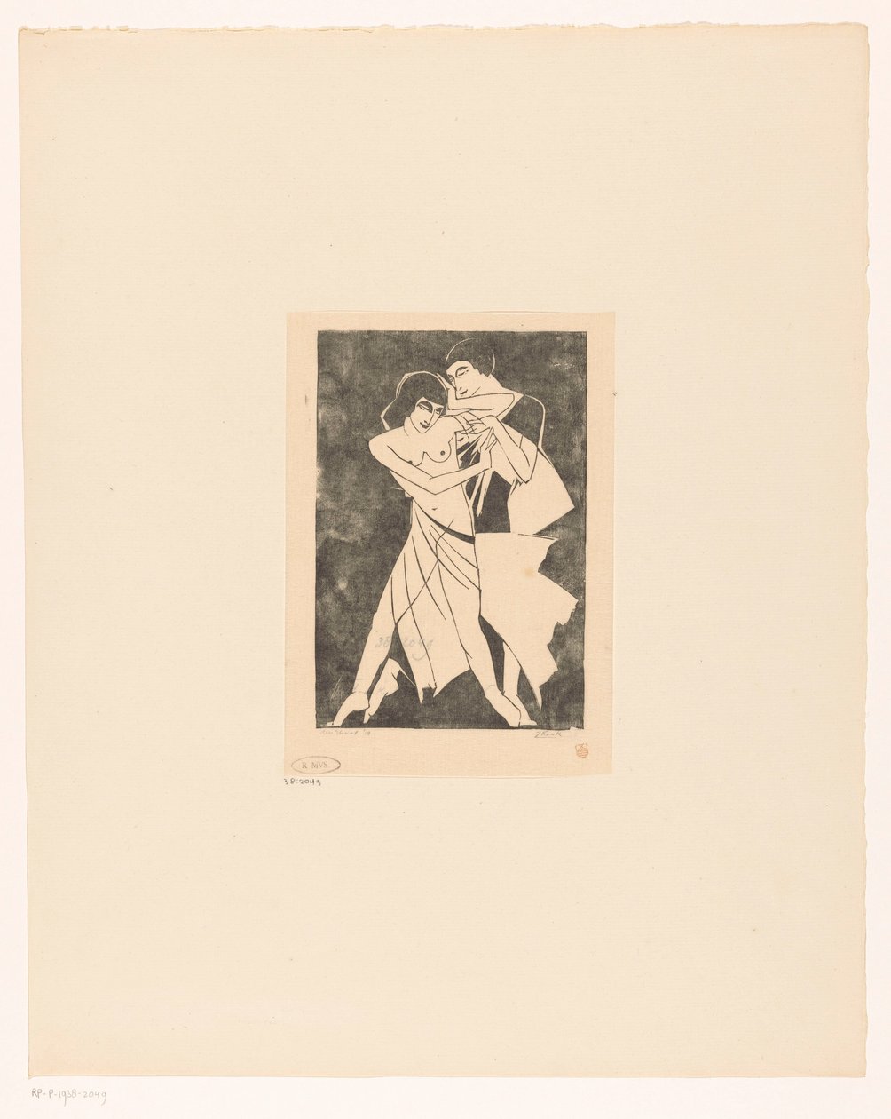 dansende par av Jan Frank (signed by artist)