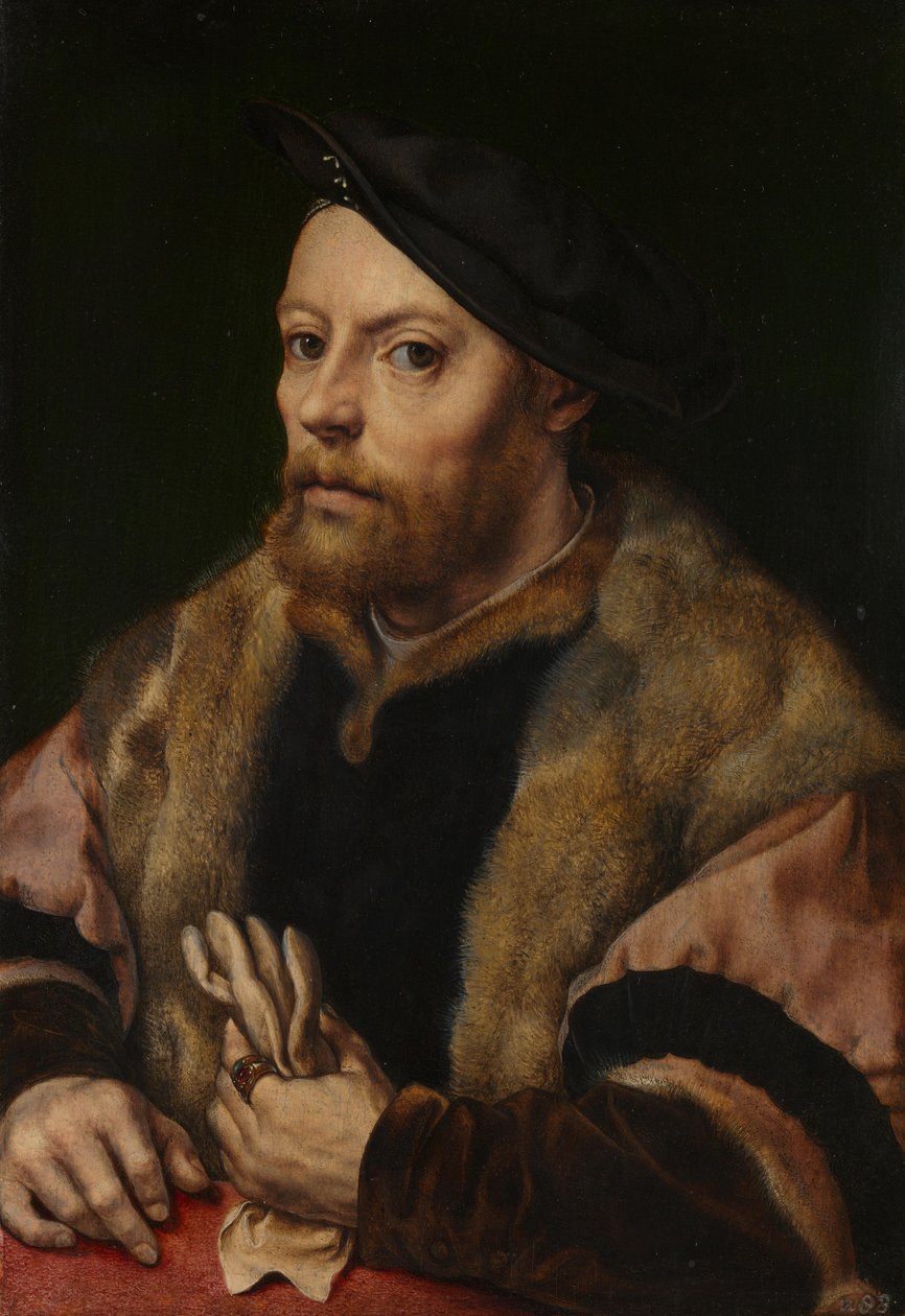 En mann som holder en hanske, ca 1532 av Jan Gossaert