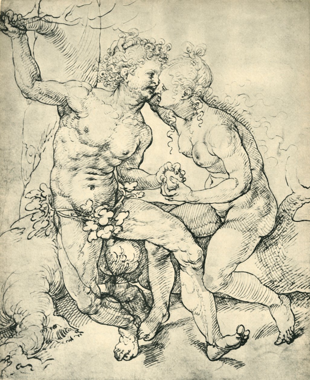 Adam og Eva, 1520-1525, 1943. av Jan Gossaert