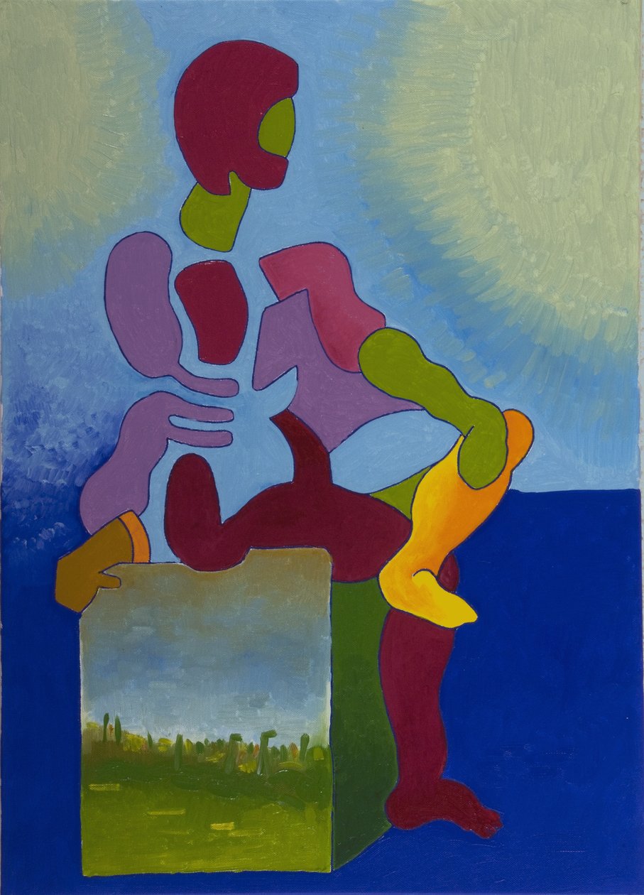 Death Waiting Patiently, 2008 (olje på lerret) av Jan Groneberg