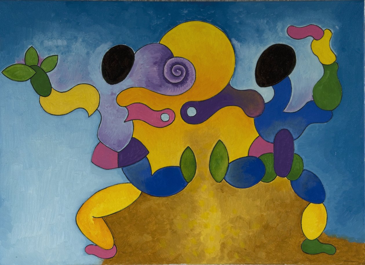 Mating Dance, 2007 (olje på lerret) av Jan Groneberg