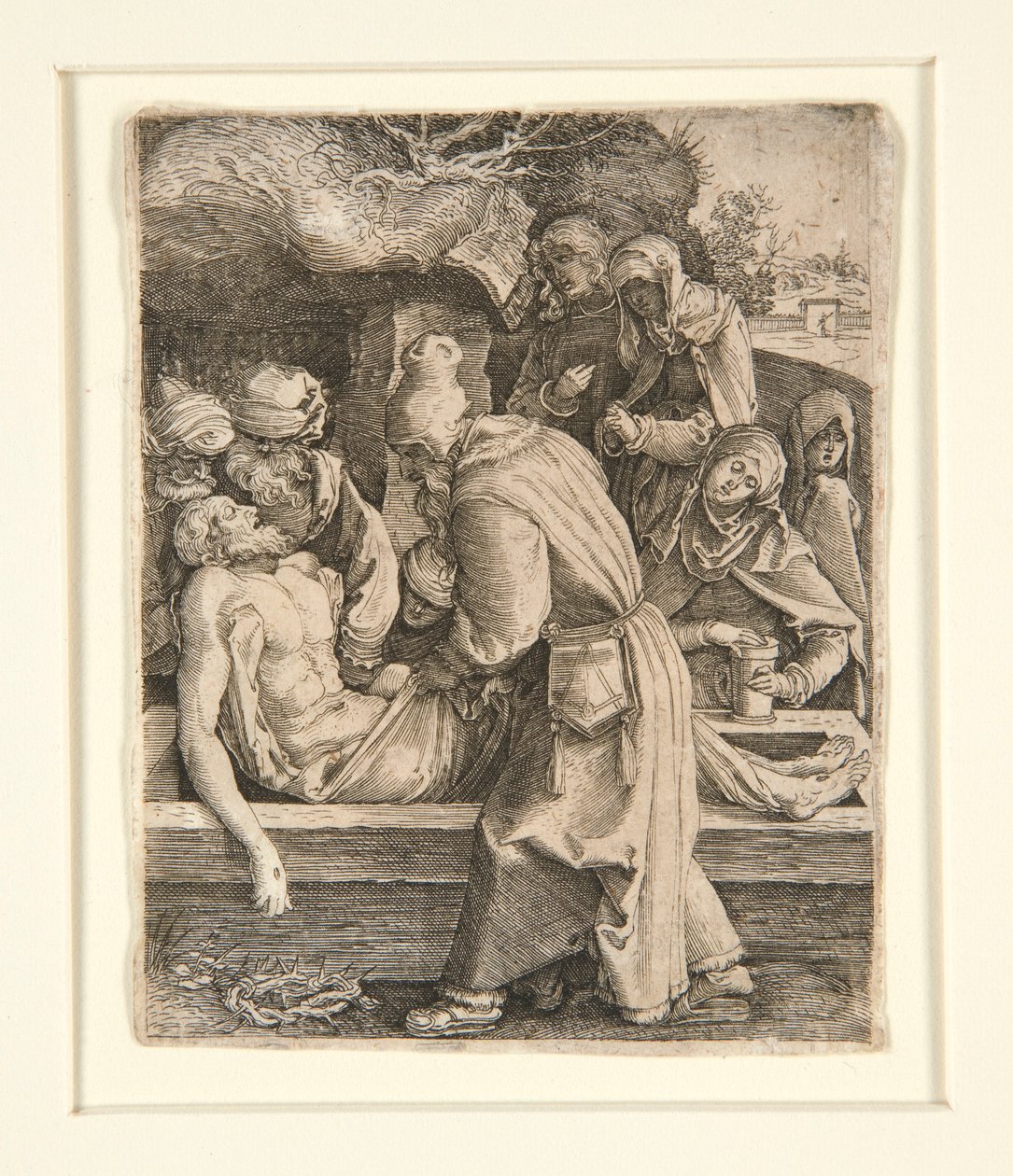 Entombment, fra The Passion av Jan Harmensz. Muller