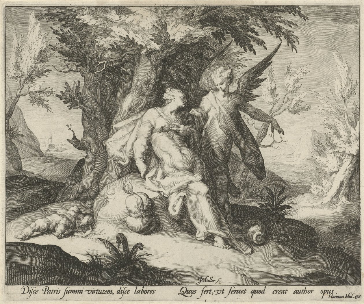 Hagar og Ismael i ørkenen av Jan Harmensz. Muller