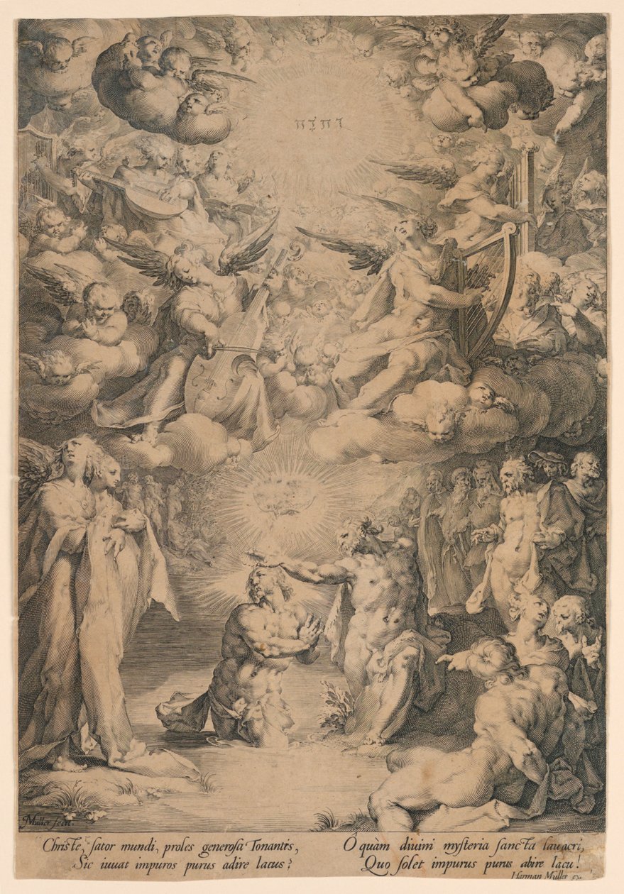 St. Johannes døper Kristus av Jan Harmensz Muller