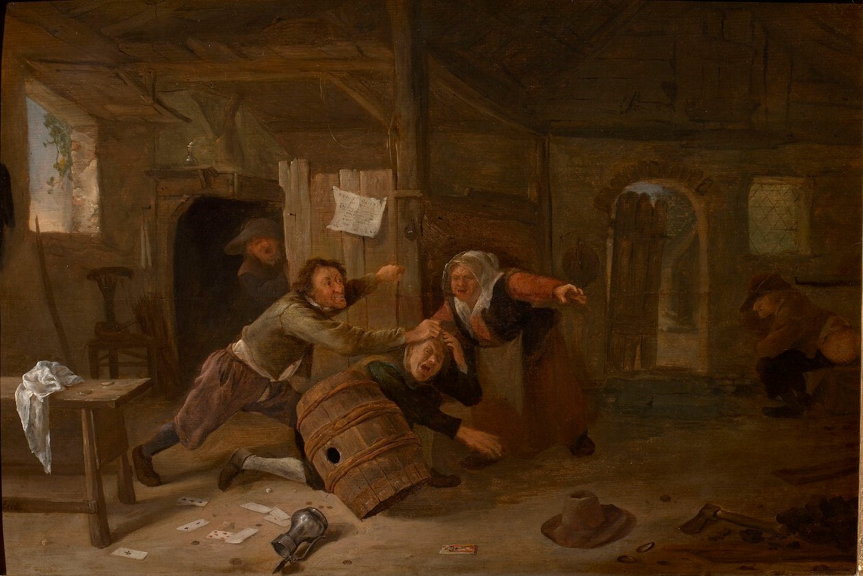Kjempende bønder, før 1678. av Jan Havicksz Steen