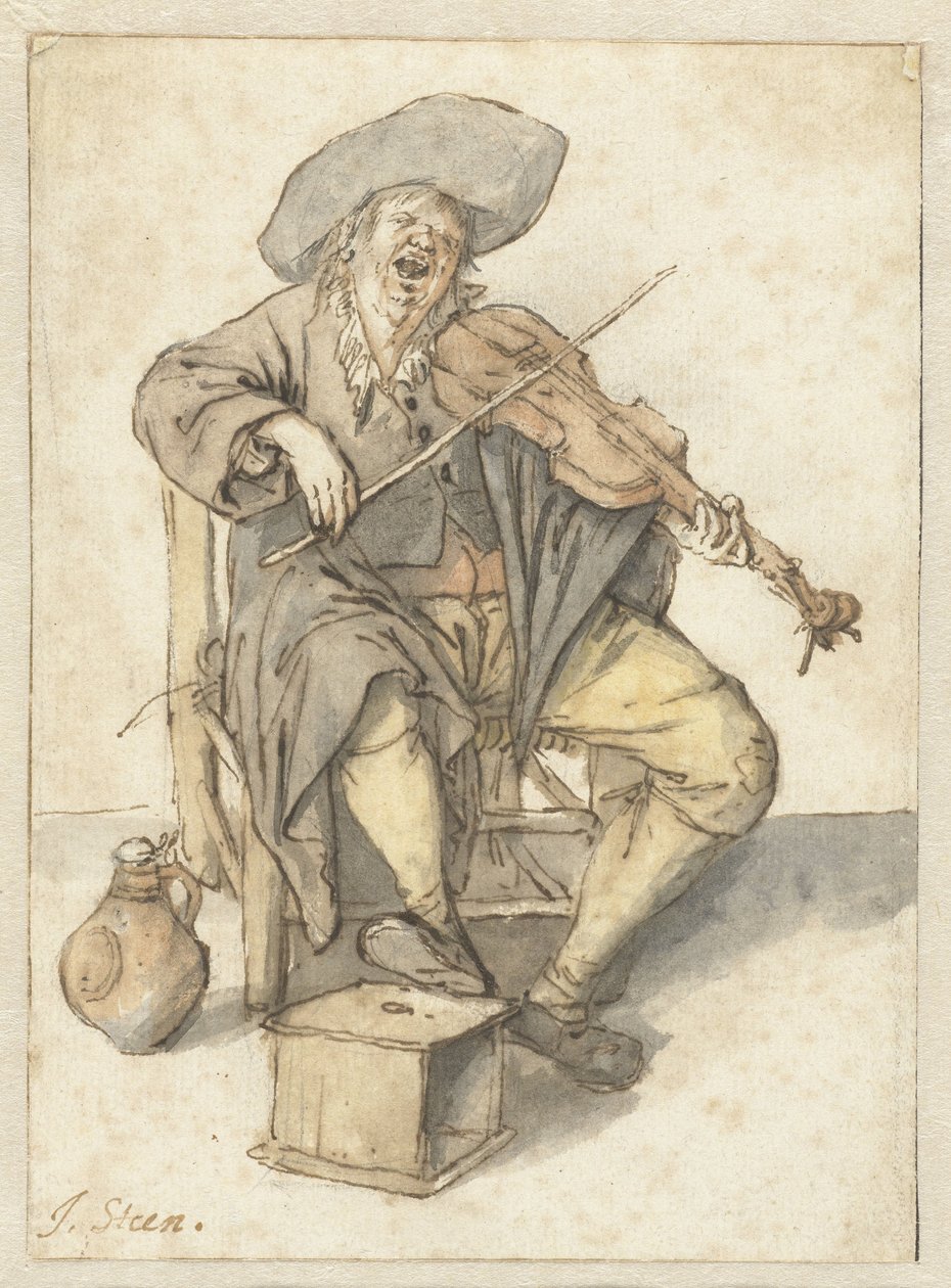 Syngende fiolinspiller av Jan Havicksz. Steen