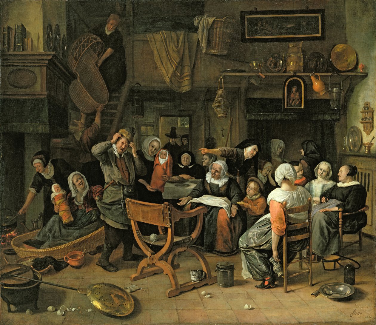 Dåpsfesten, 1668 av Jan Havickszoon Steen