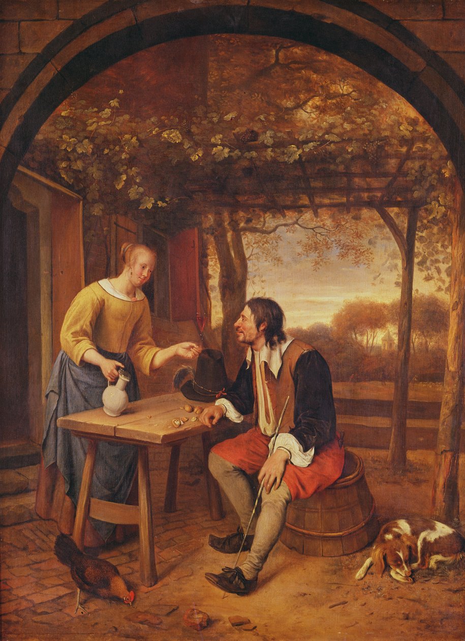Den reisendes hvile (olje) av Jan Havickszoon Steen