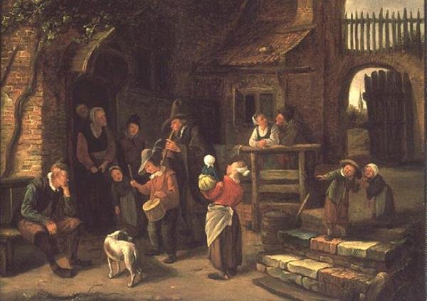 The Wandering Musicians (panel) av Jan Havickszoon Steen