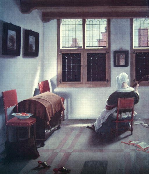 Interiør (olje på panel) av Jan Janssens