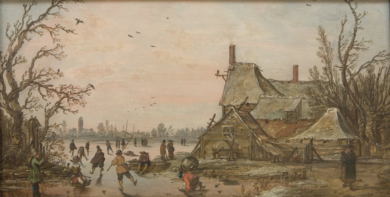Vinterscene på en gård av Jan Josefsz van Goyen