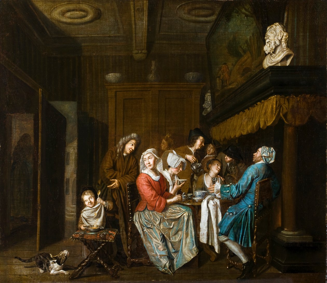 Et teselskap. av Jan Joseph Horemans the Elder