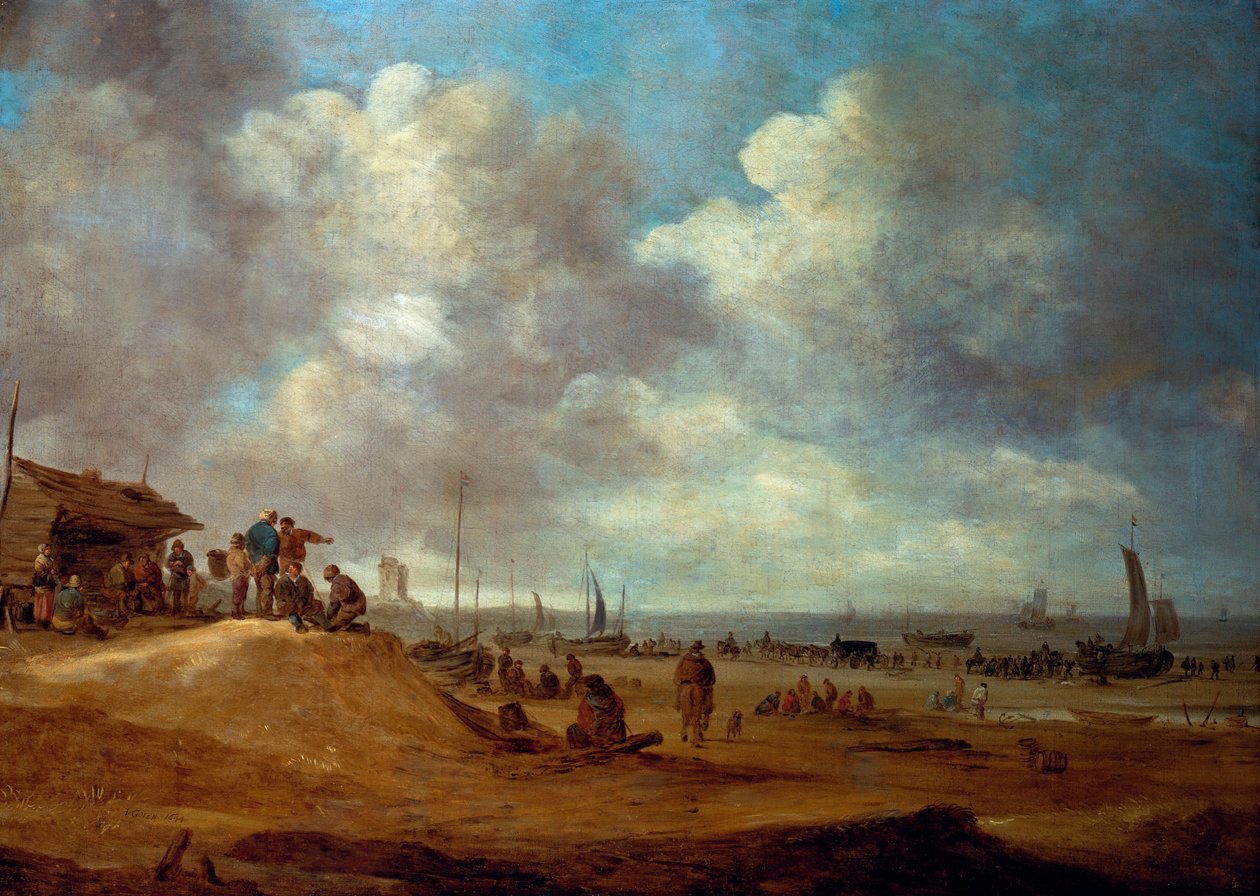 Utsikt over Scheveningen, 1649 av Jan Josephsz van Goyen