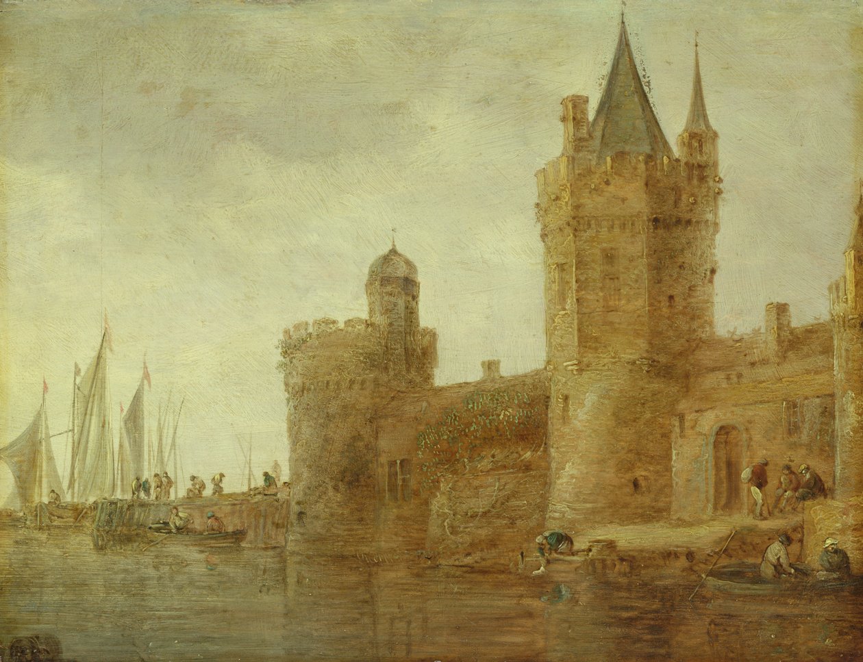 Bolverk på vannet av Jan Josephsz van Goyen