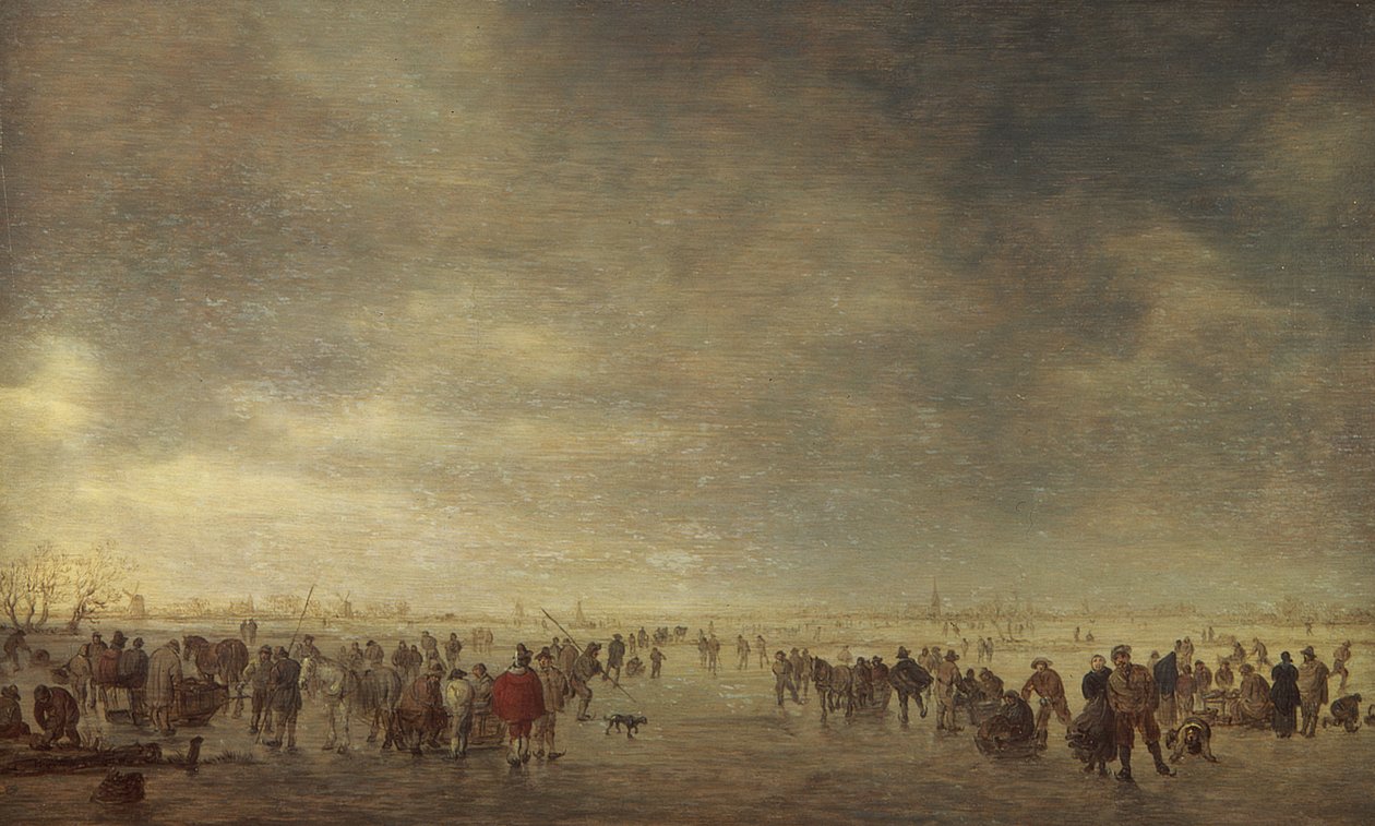Ice Skaters av Jan Josephsz van Goyen
