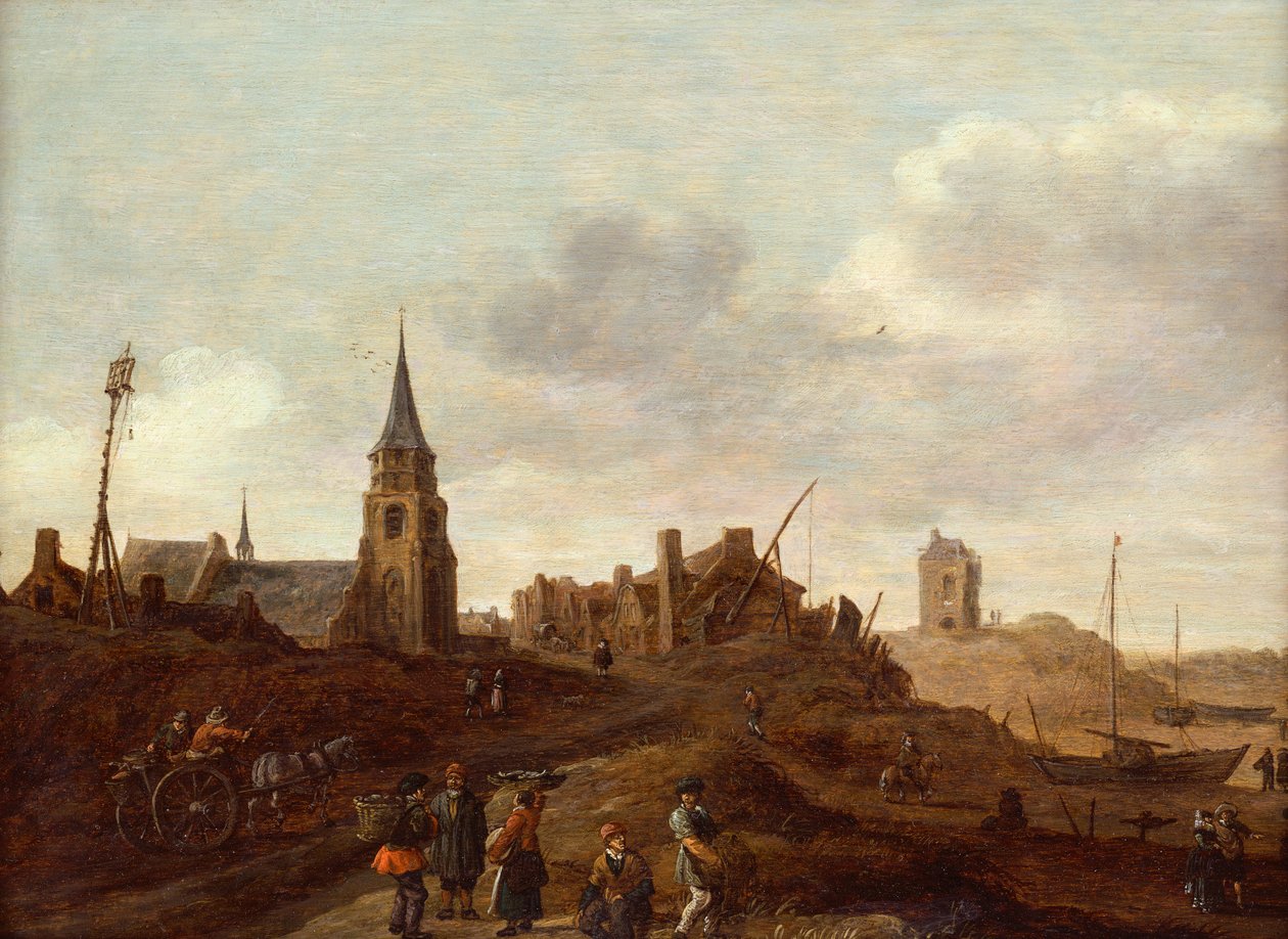 Stranden ved Scheveningen av Jan Josephsz van Goyen