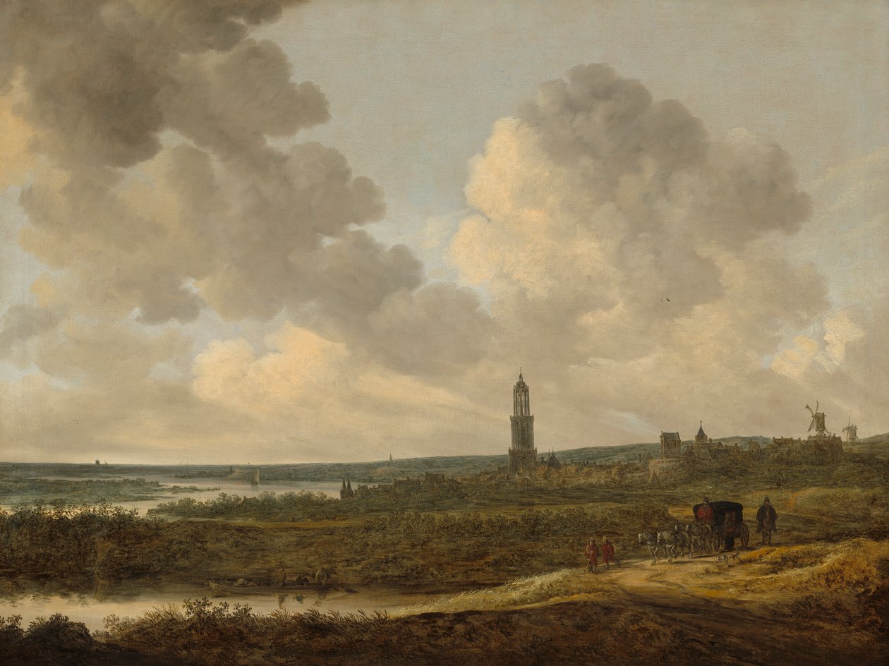Utsikt over Rhenen av Jan Josephsz van Goyen