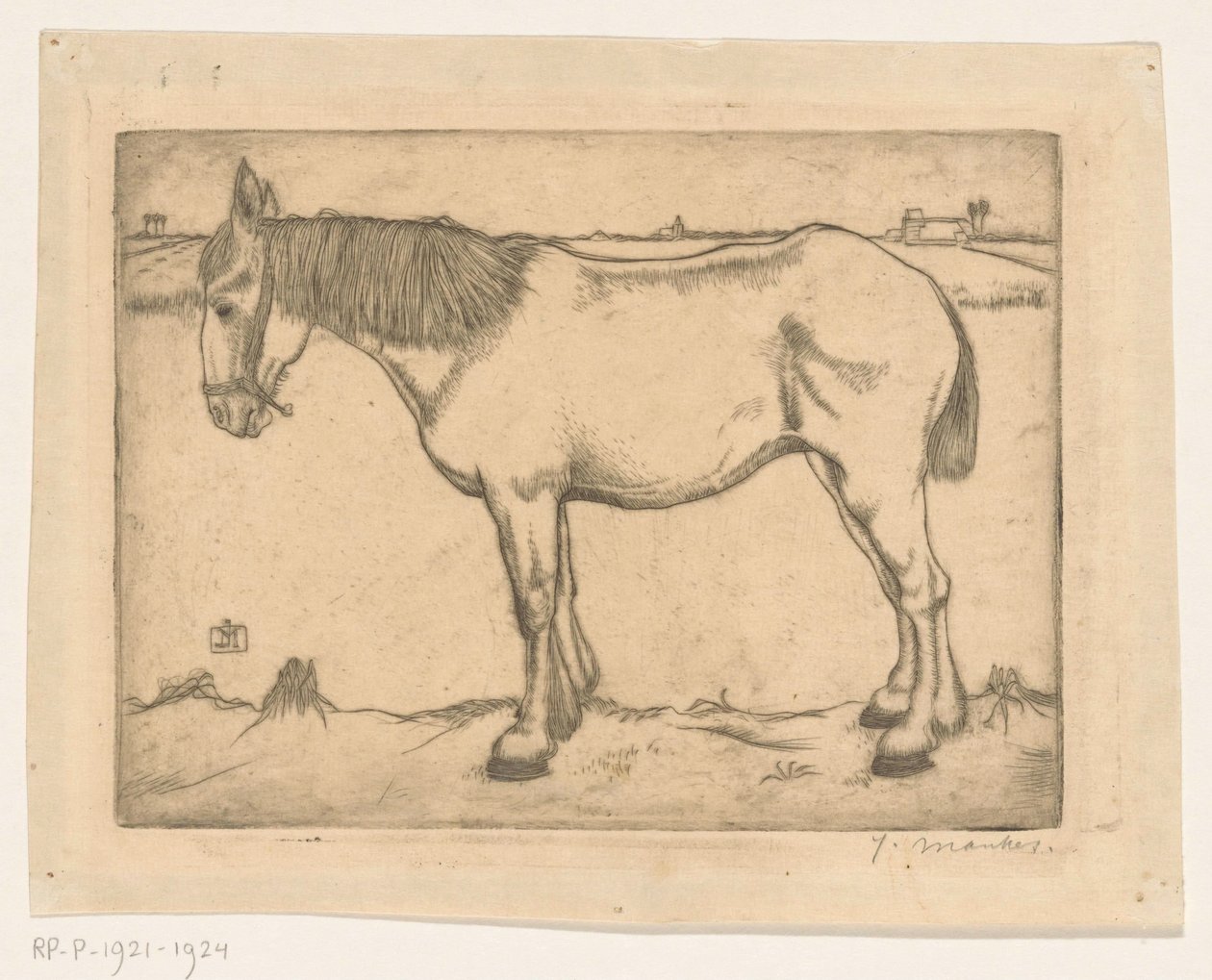 Hest av Jan Mankes (signed by artist)
