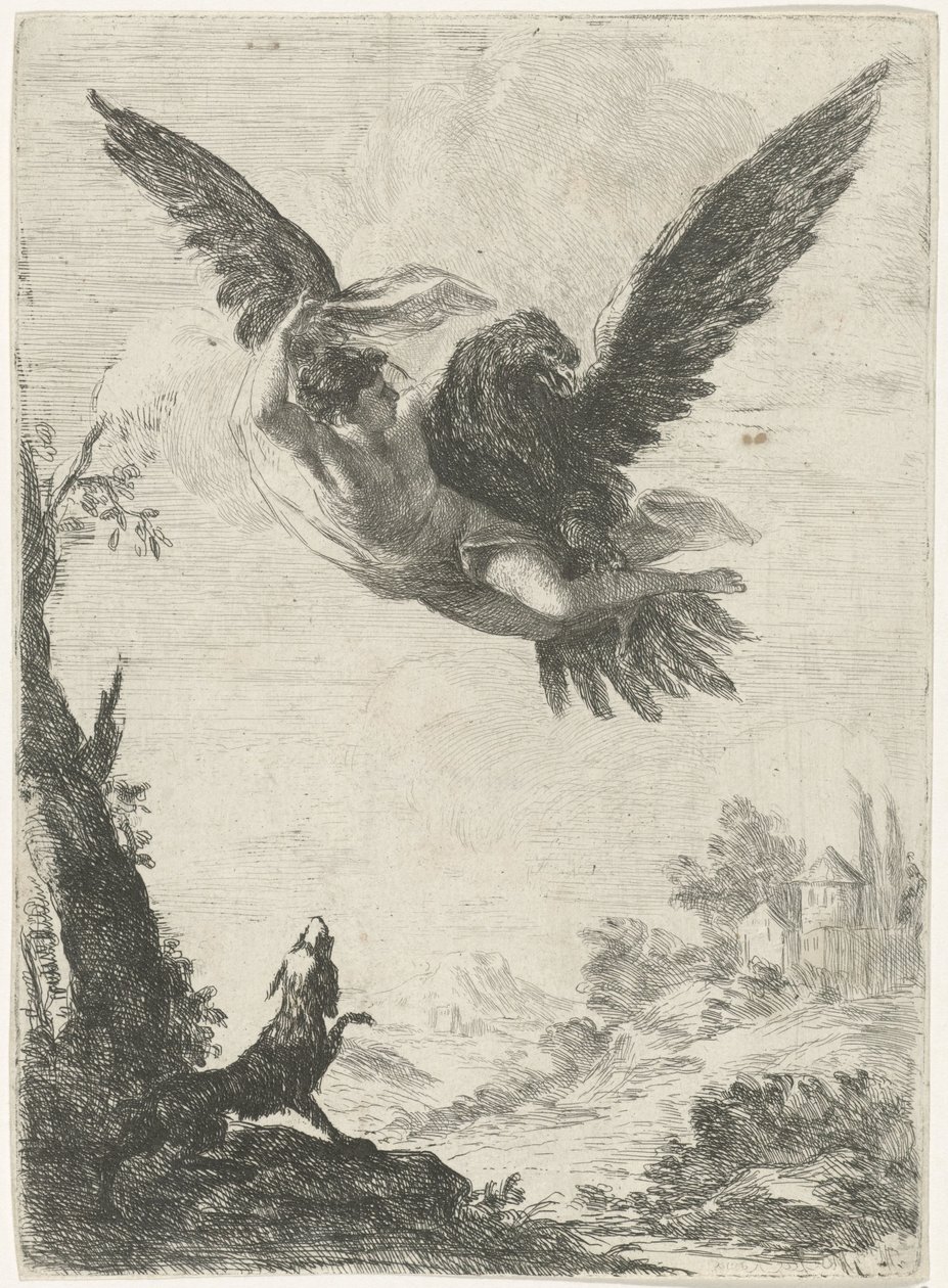 Jupiter kidnapper Ganymedes av Jan Miel