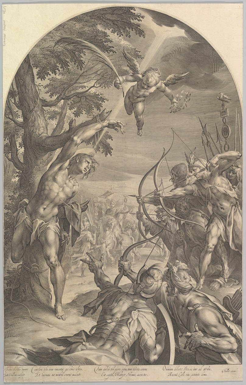 Martyrium av St. Sebastian, ca. 1600. av Jan Muller