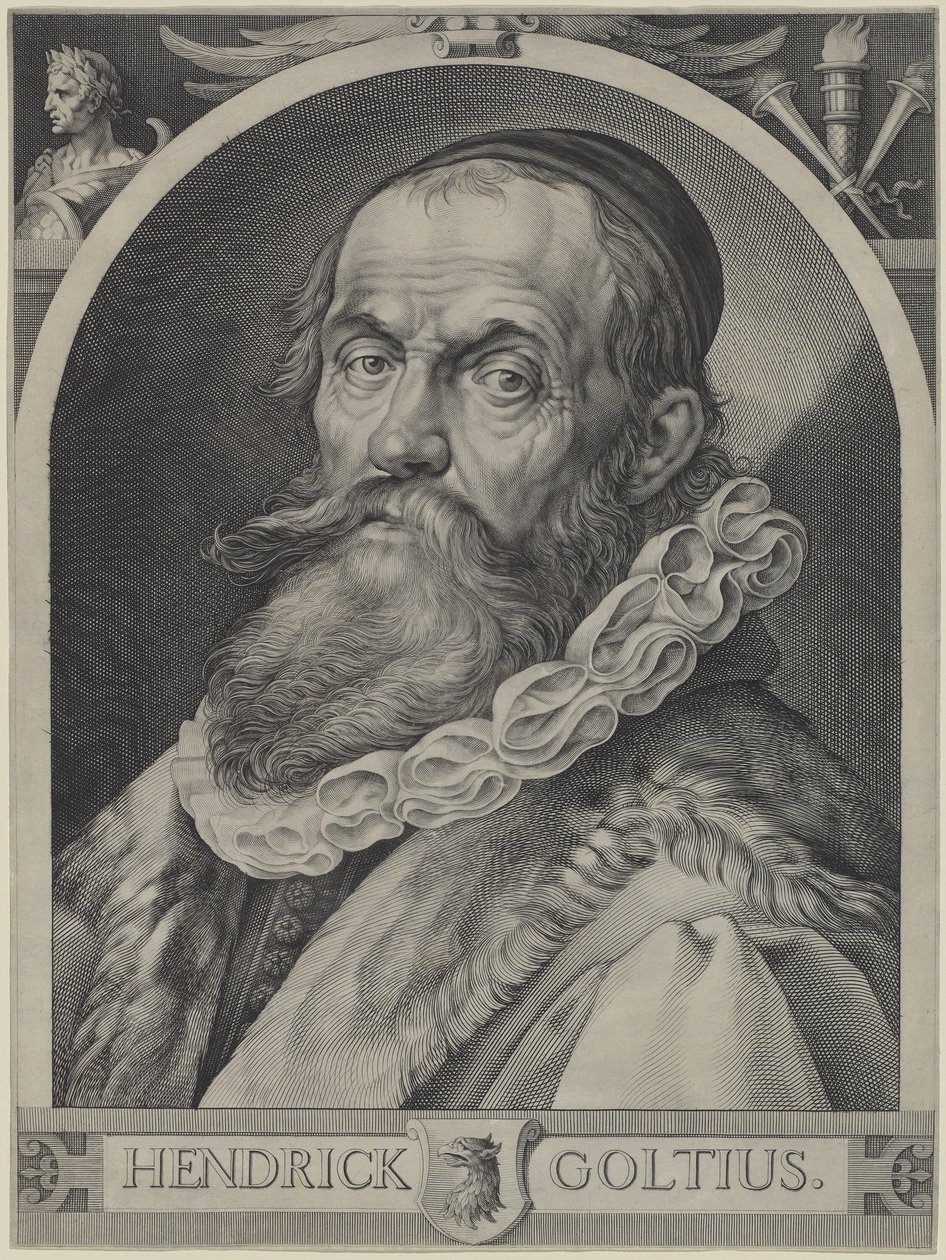 Portrett av Hendrick Goltzius av Jan Muller, Hendrick Goltzius