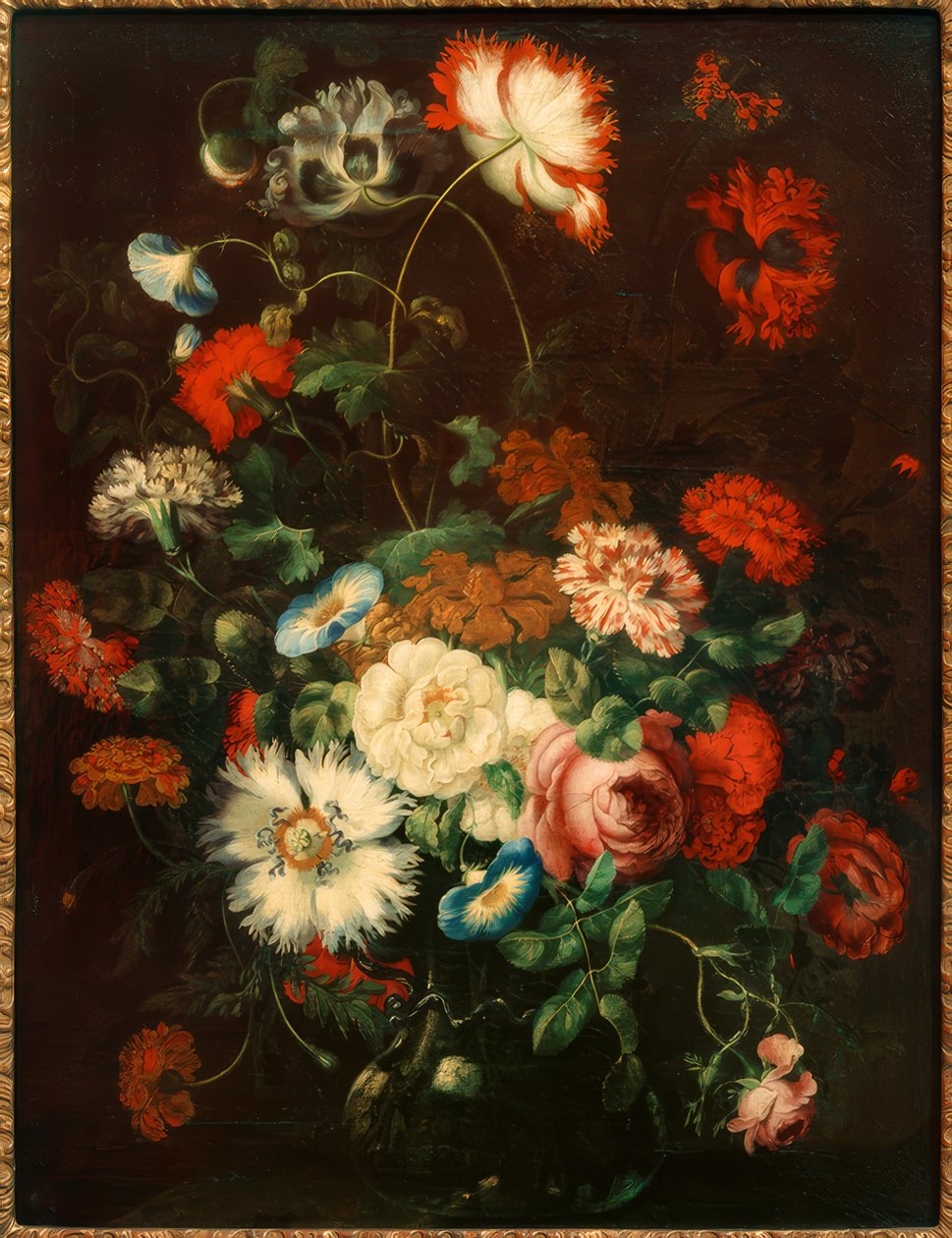 Blomsterstilleben i en glassvase av Jan Peeter Brueghel