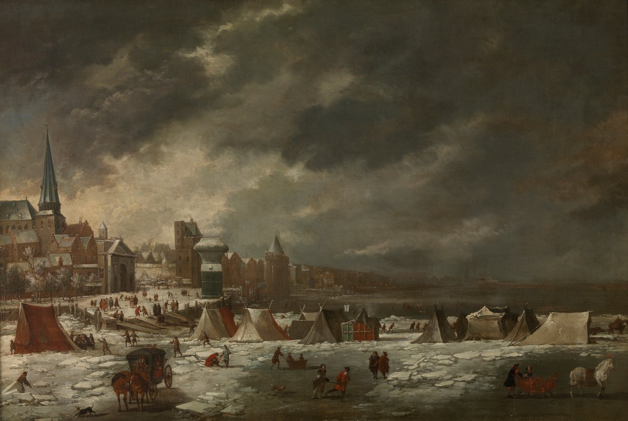 The Frozen Schelde i Antwerpen av Jan Peeters