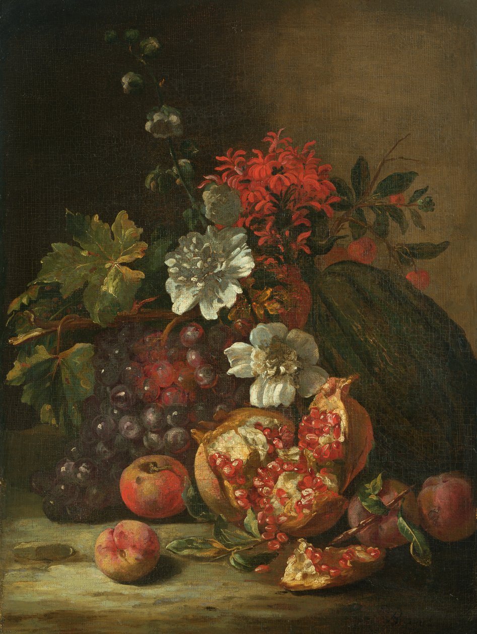 Frukt og blomster av Jan Peter van the Younger Bredael