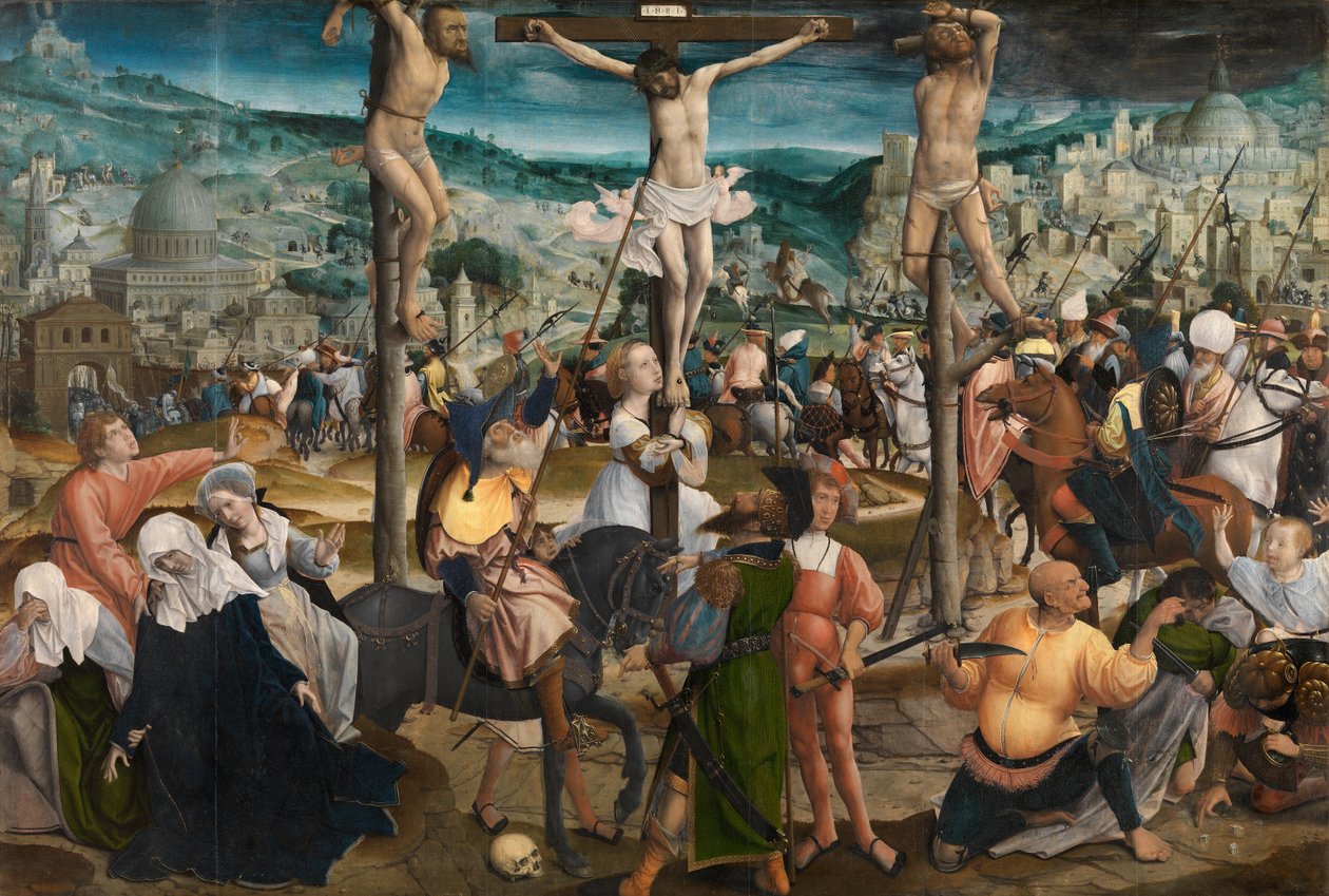 Korsfestelsen (olje på panel) av Jan Provoost