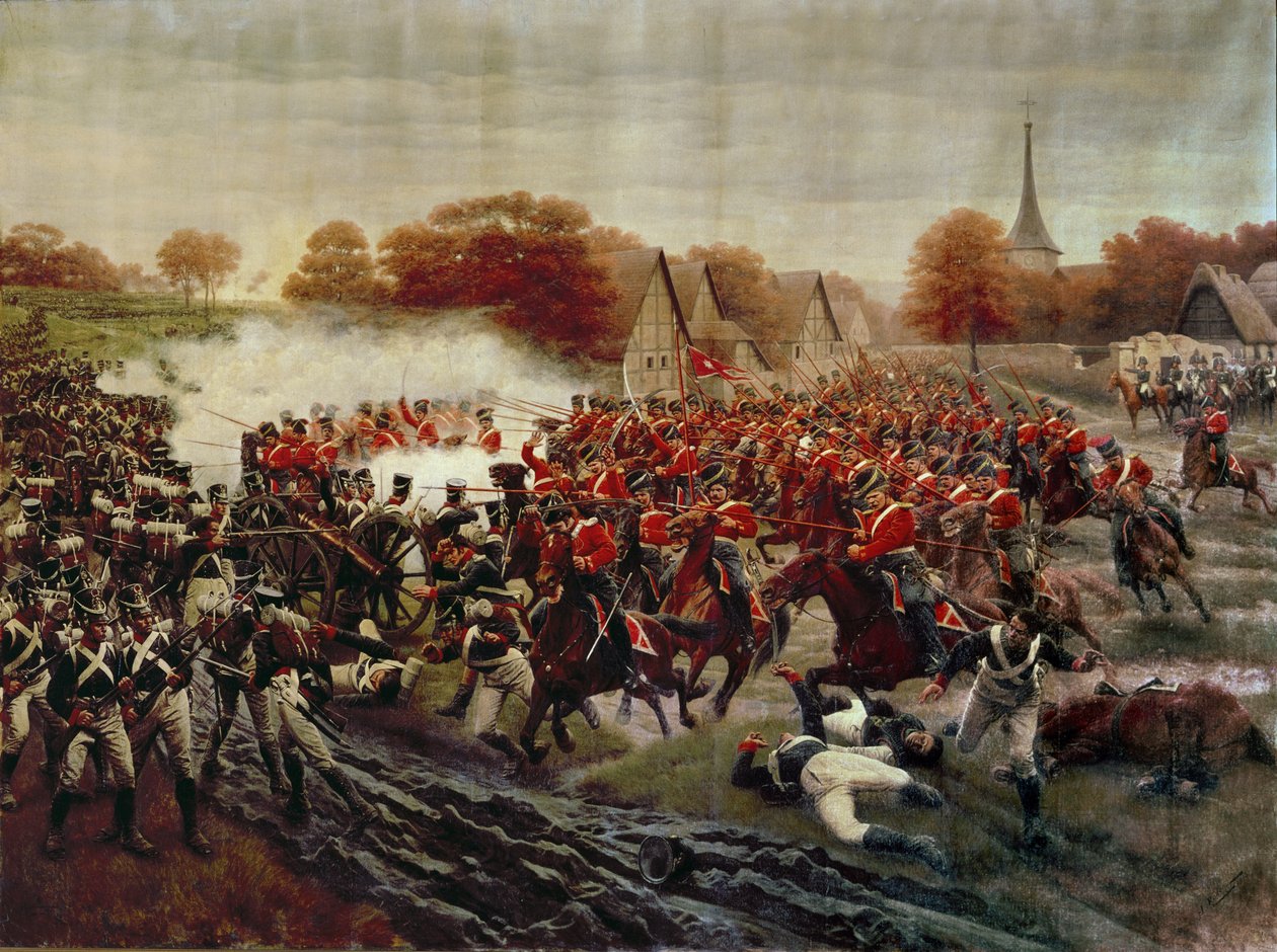 Cossacks Charging the Guns (olje på lerret) av Jan Rosen