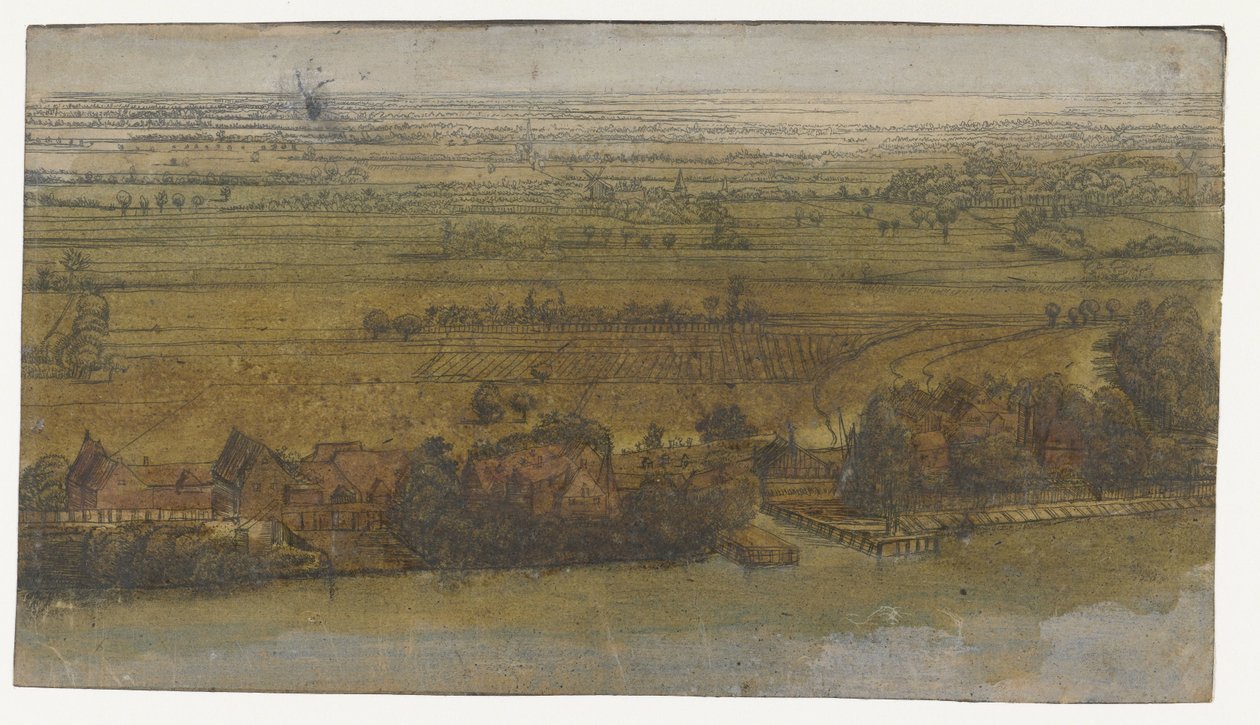 Landsby ved elvebredden av Jan Ruyscher