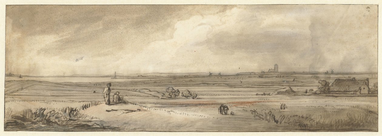 Utsikt over Naarden, sett fra Muiderberg av Jan Ruyscher