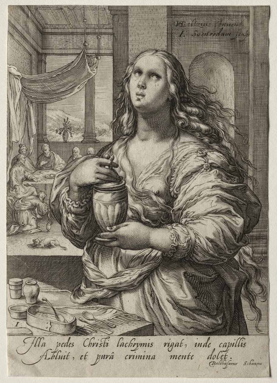 Heltinner fra Det nye testamente: Maria Magdalena. av Jan Saenredam