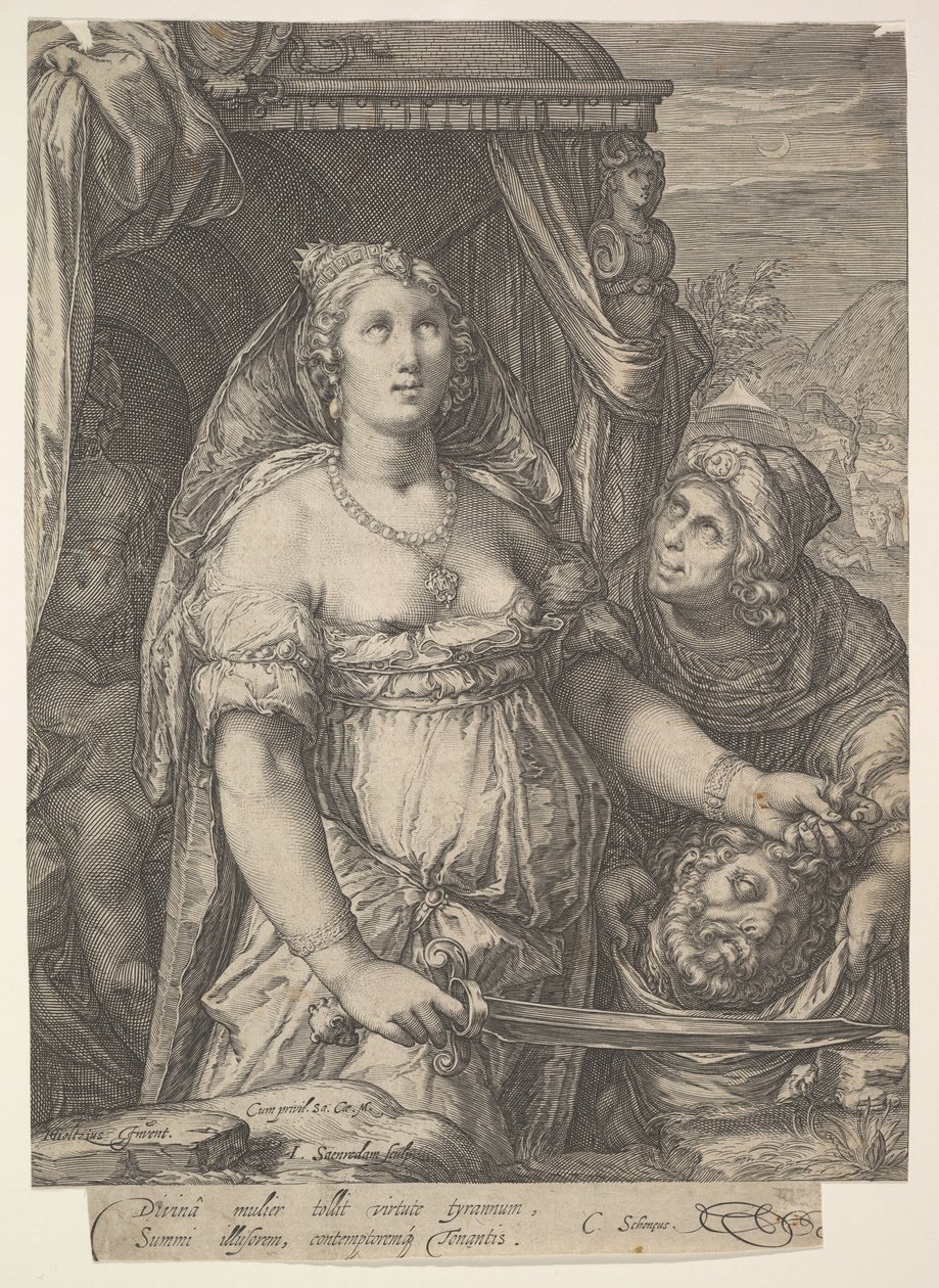 Judith og sjefen for Holofernes, 15751607. av Jan Saenredam