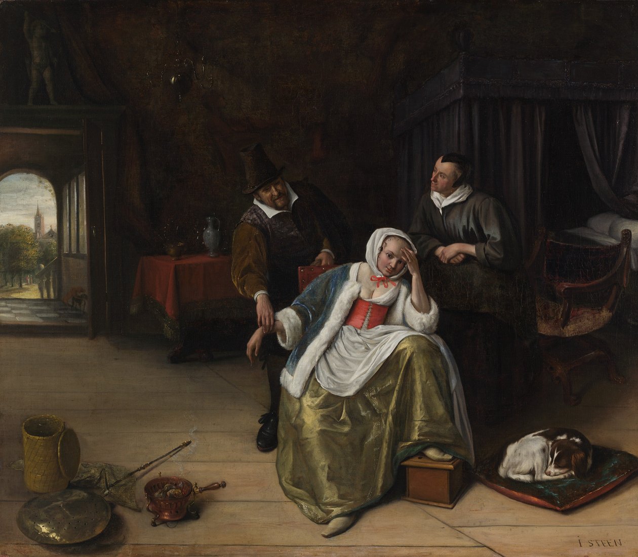 The Lovesick Maiden, ca. 1660. av Jan Steen