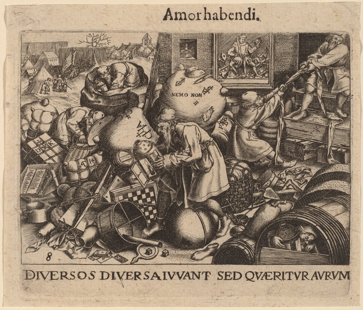 Hver mann av Jan Theodor de Bry after Pieter Bruegel the Elder