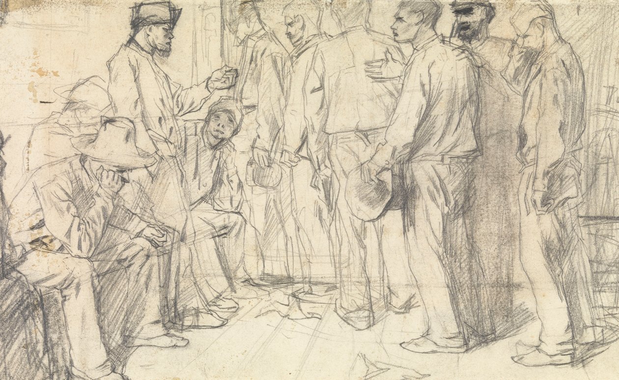 Strikers (blyant på papir) av Jan Toorop