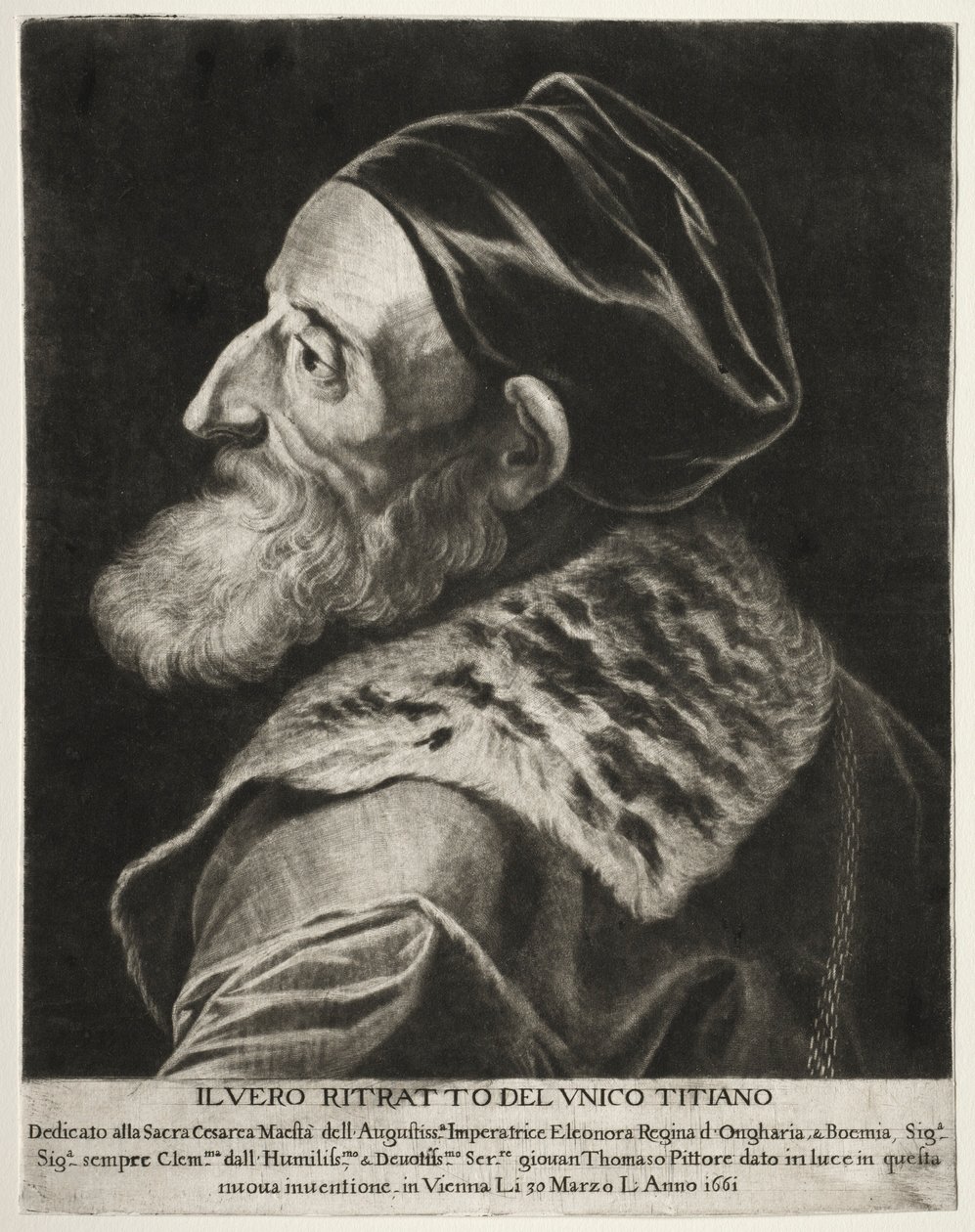 Portrett av Titian, 1661. av Jan Thomas