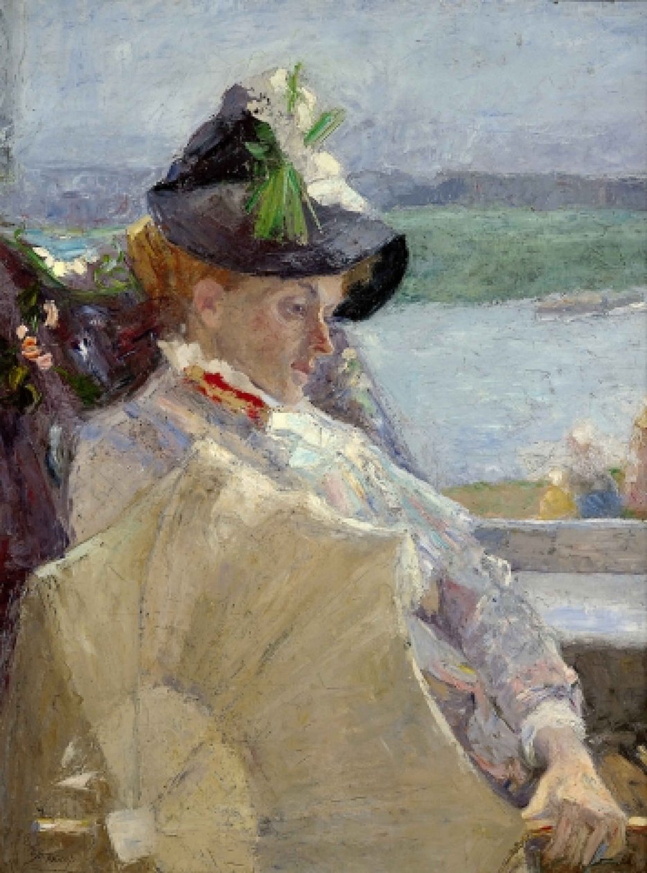 Dame med paraplyen, 1888. av Jan Toorop