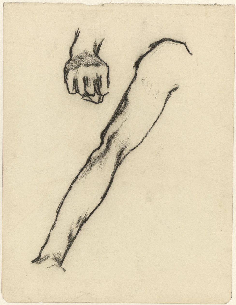 Studieark med arm og hånd av Jan Toorop