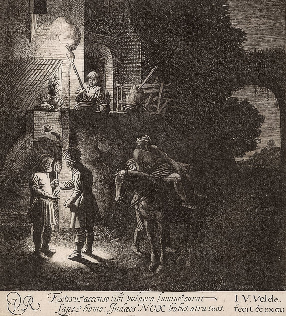 Den gode samaritan. (ikke datert) av Jan Van de Velde