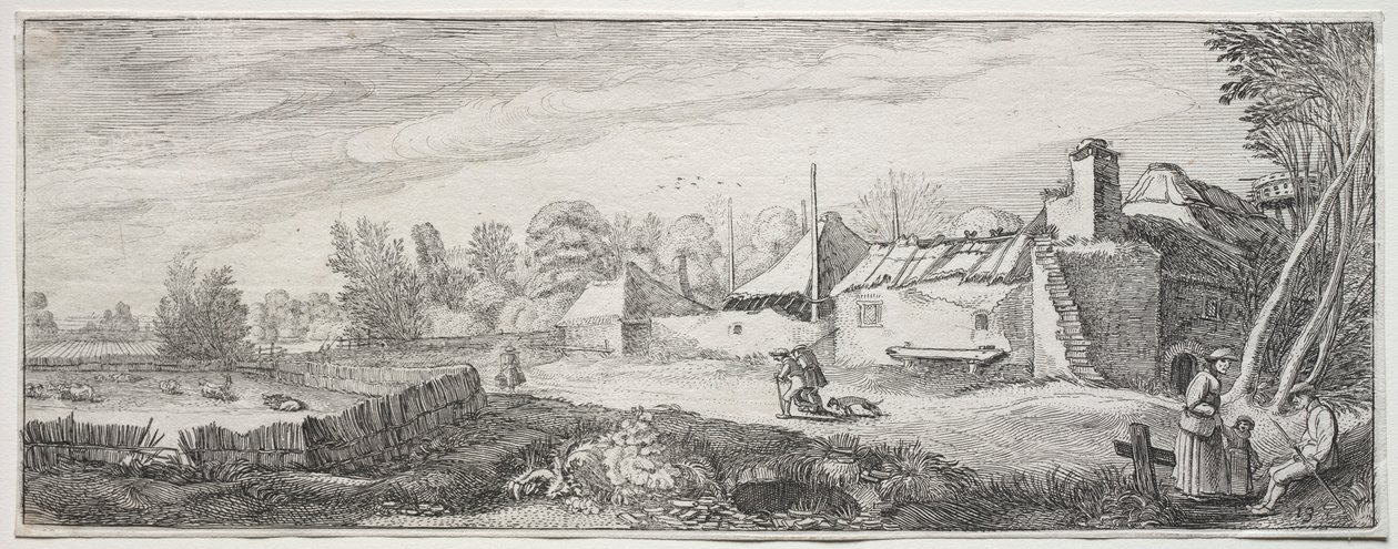 Landskap med en gård. av Jan Van de Velde