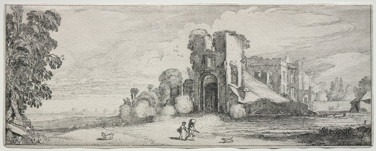 Landskap og ruiner: Brederode slott. av Jan Van de Velde