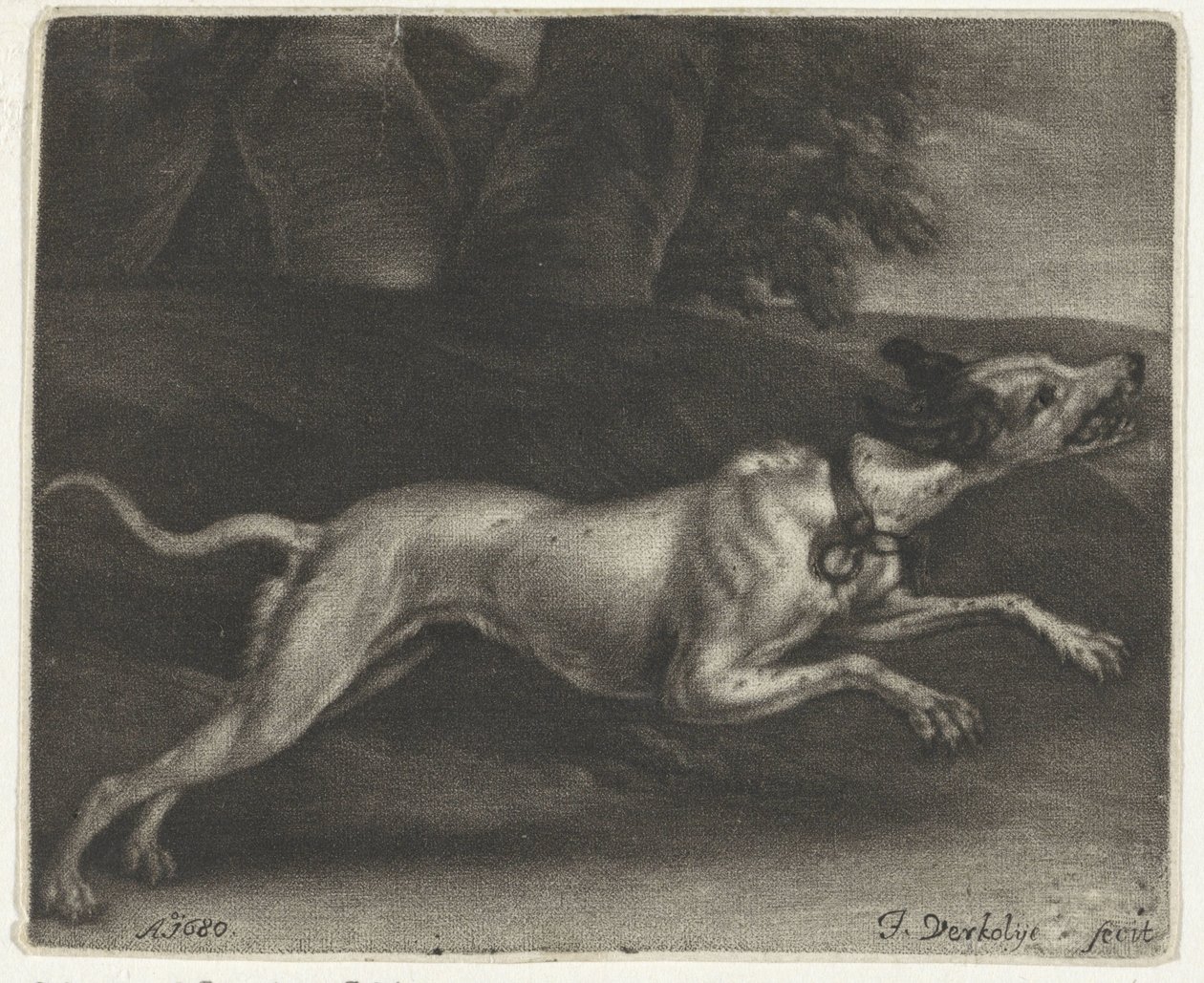 løpende hund av Jan Verkolje (I)