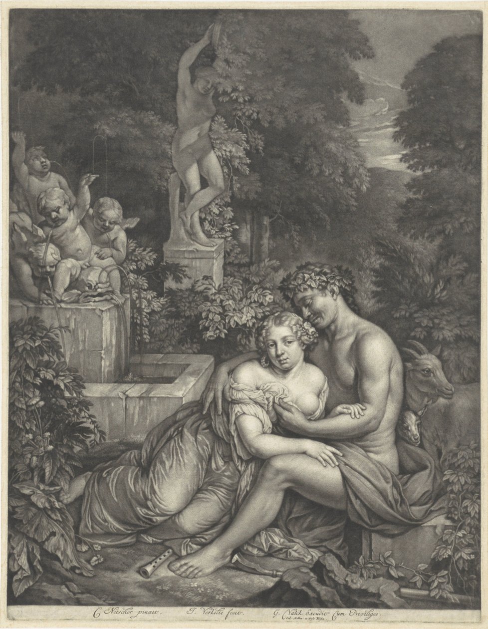 Vertumnus en Pomona av Jan Verkolje (I)