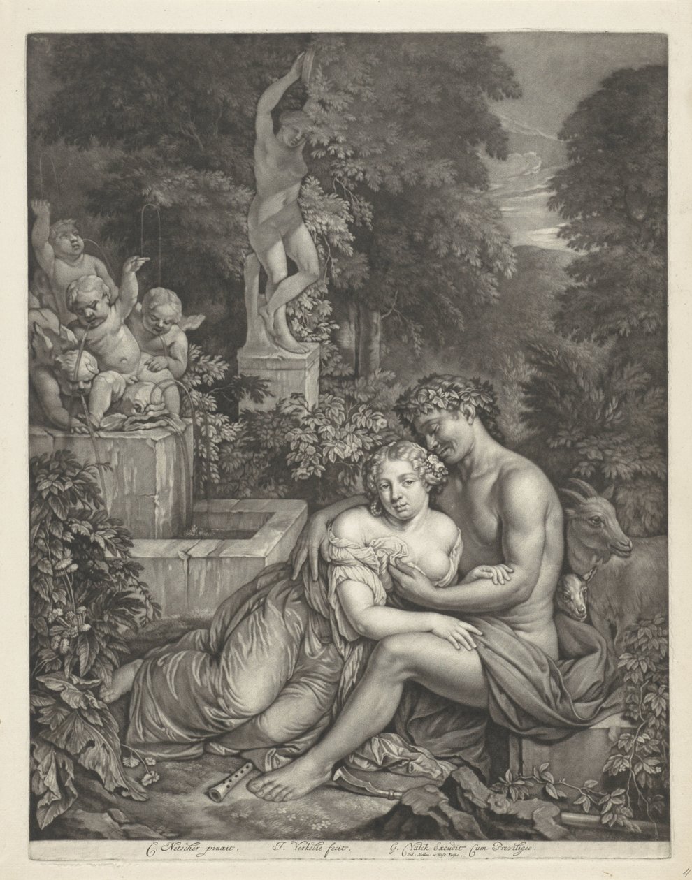 Vertumnus en Pomona av Jan Verkolje (I)