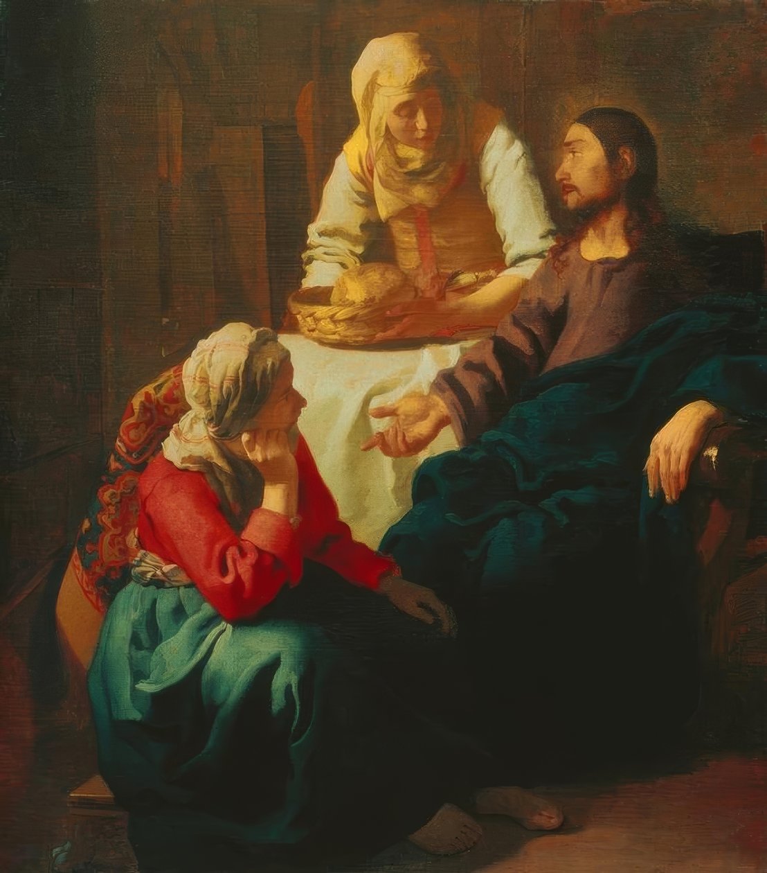 Kristus med Maria og Marta av Jan Vermeer van Delft